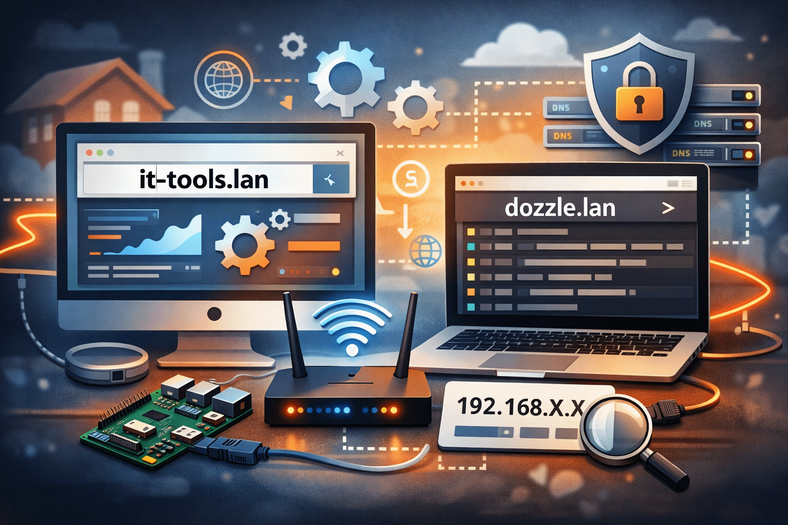 IT-Tools and Dozzle in my LAN without ports